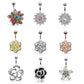 Bauchnabelpiercing Set 1,6mm 10mm Blume Nabelpiercing Edelstahl Chirurgenstahl Bananabell Zirkonia Kristalle Silber Gold Roségold