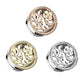 Ohrplug Blumen REBEN ZIRKONIA Ohrpiercing Ohrschmuck Chirurgenstahl Tunnel Sattelverschluss Silber Gold Roségold Clear 6-16mm